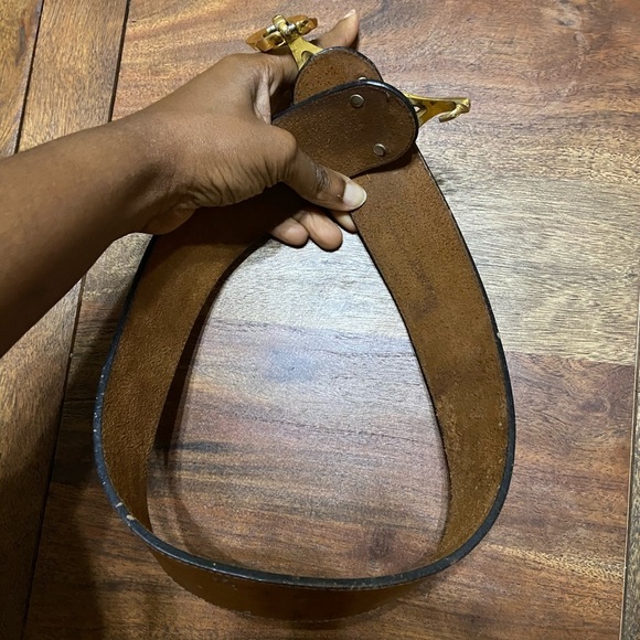 Vintage wide leather belt - Picture 7 of 9